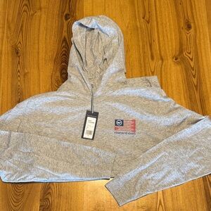 Vineyard Vines Light Gray Hoodie with Flag Patch